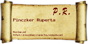 Pinczker Ruperta névjegykártya